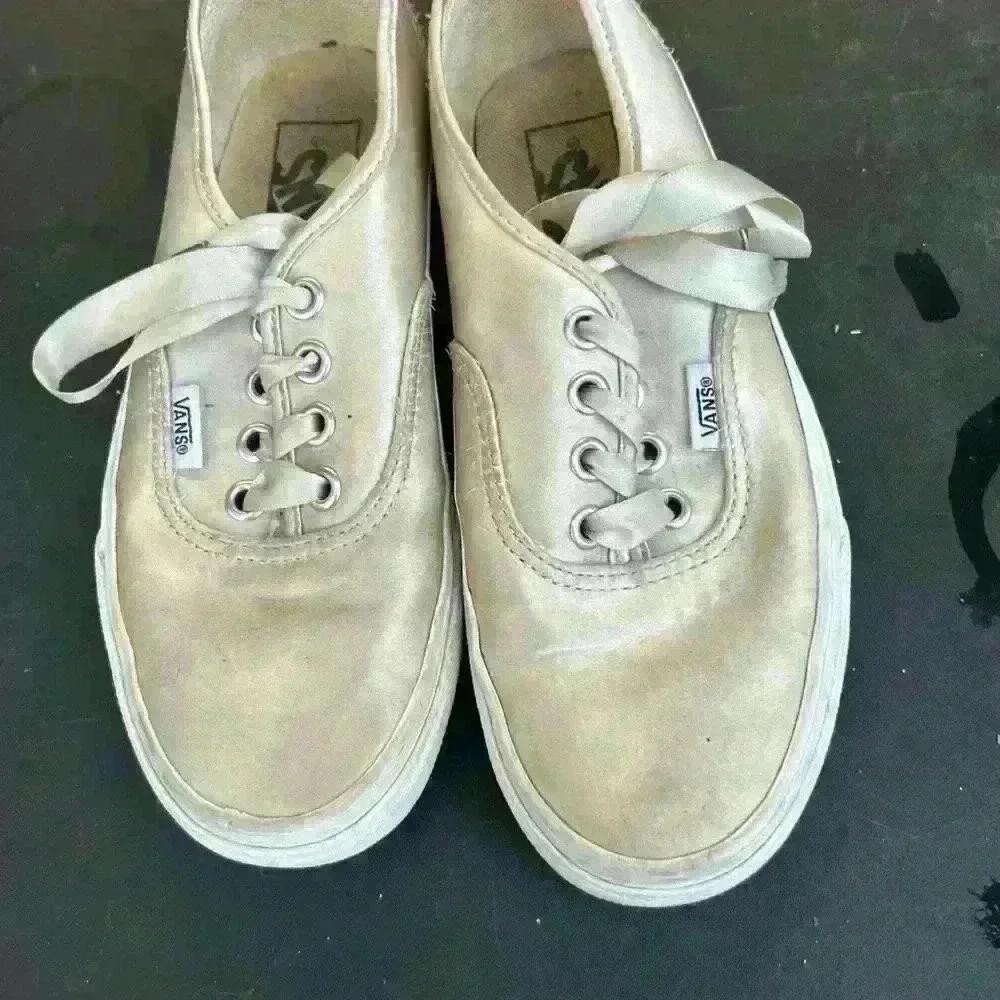 Vans Festival Satin Taupe Sneakers Size 6‎